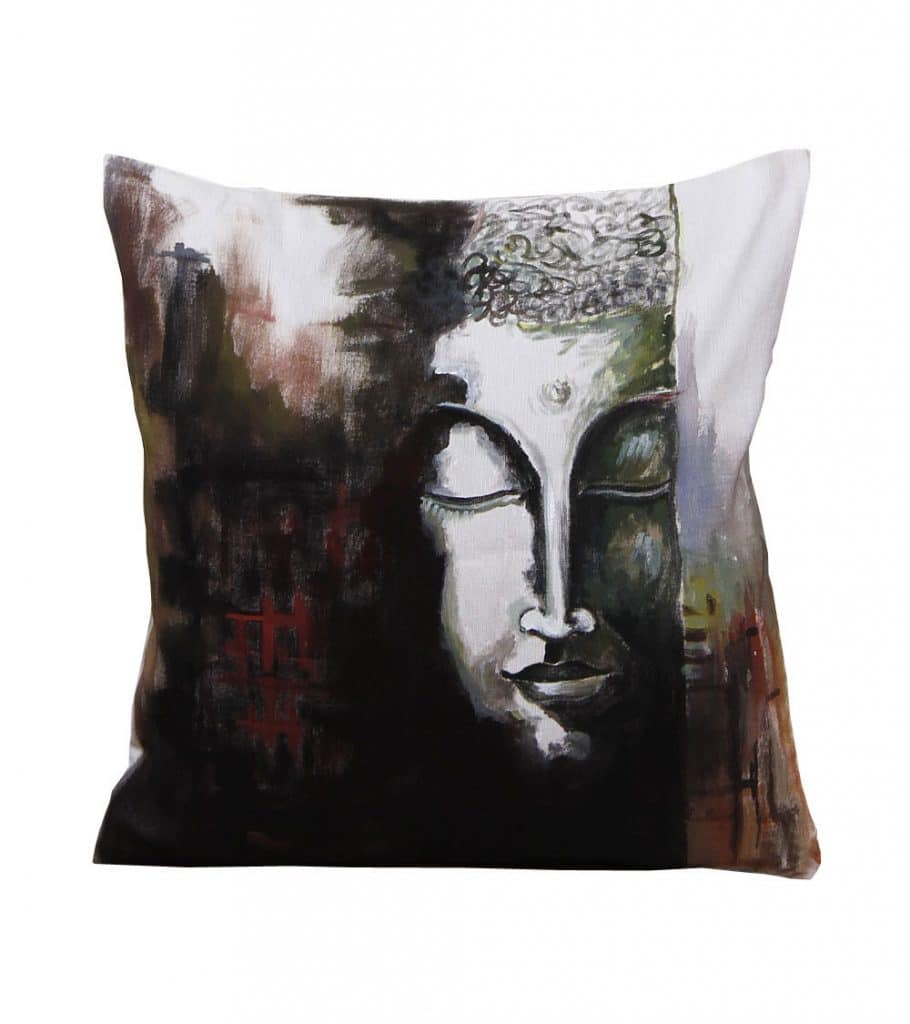 Rangrage - Hand-painted Meditating Buddha Cushion Cover