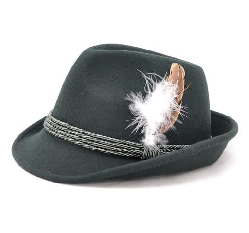 Bavarian Hat in Green With Feather - Bavaria Shop