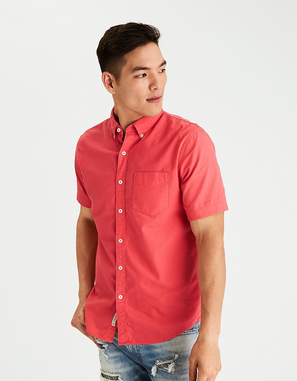 American Eagle Outfitters Short Sleeve Oxford Shirt